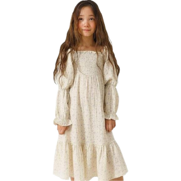 GIRLS CLASSIC COTTON FLORAL DRESS SIZE 3-4Y - Picture 2 of 10